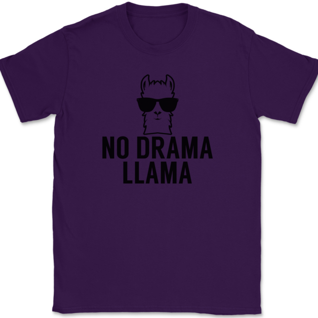 No Drama Llama T-Shirt Mens Tee - Image 8