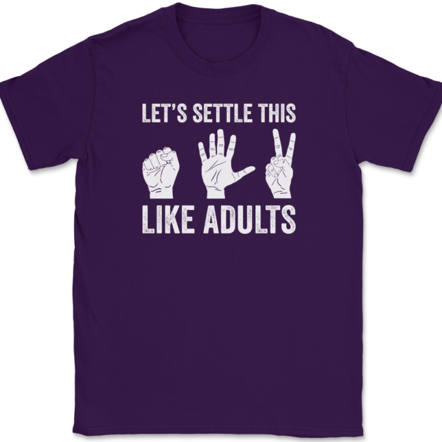 Let's Settle This Like Adults T-Shirt Mens Tee - Image 8