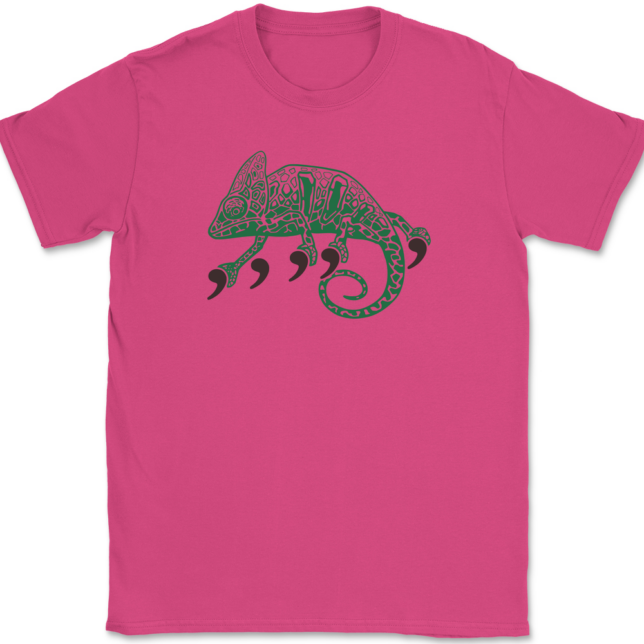 Comma Chameleon T-Shirt Mens Tee - Image 9