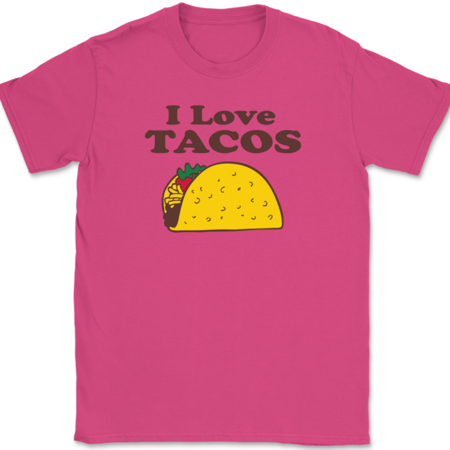 I Love Tacos T-Shirt Mens Tee - Image 9