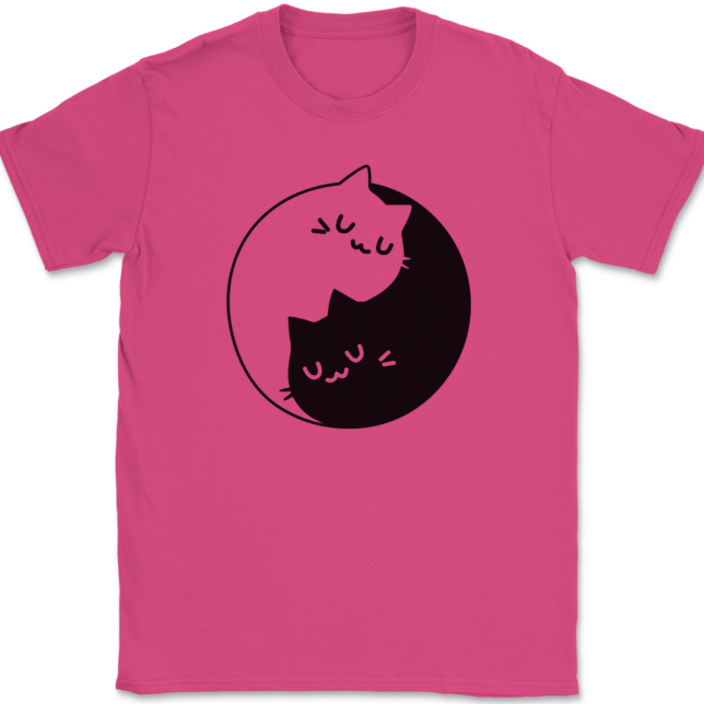 Yin Yang Cats T-Shirt Mens Tee - Image 9