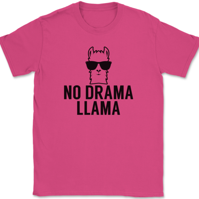 No Drama Llama T-Shirt Mens Tee - Image 9