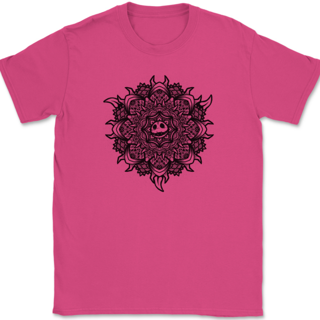 Skellington Mandala T-Shirt Mens Tee - Image 9