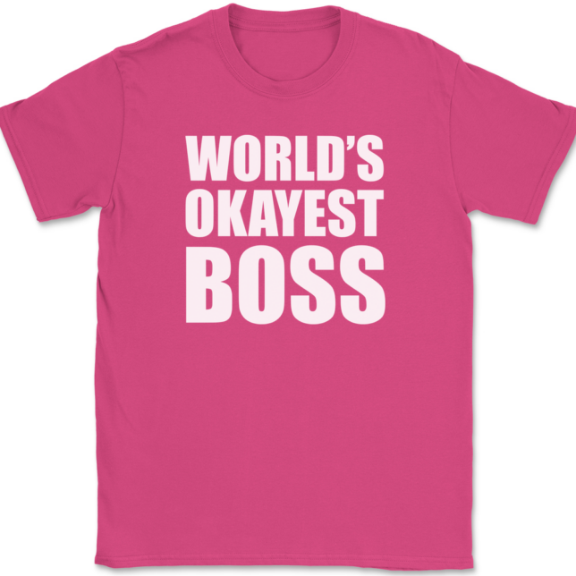 Worlds Okayest Boss T-Shirt Mens Tee - Image 9