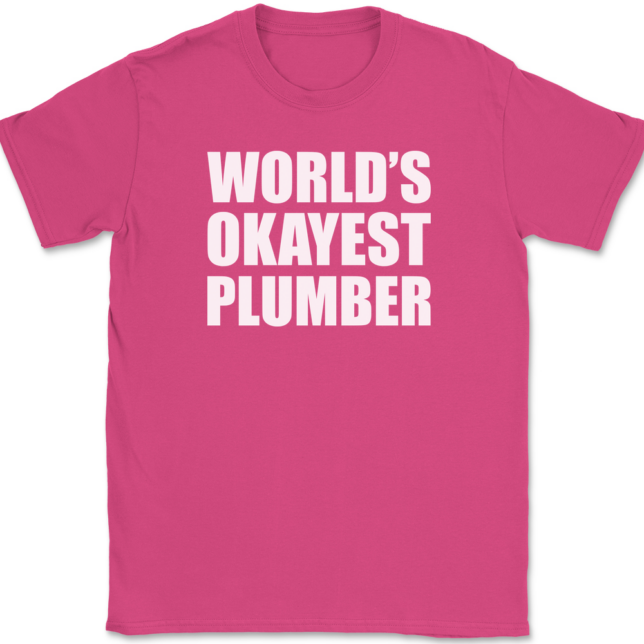 Worlds Okayest Plumber T-Shirt Mens Tee - Image 9