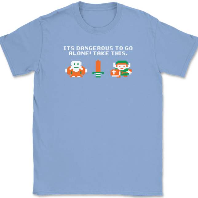 Take This It's Dangerous To Go Alone T-Shirt Mens Tee - Image 10