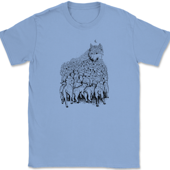 Wolf Mountain T-Shirt Mens Tee - Image 10