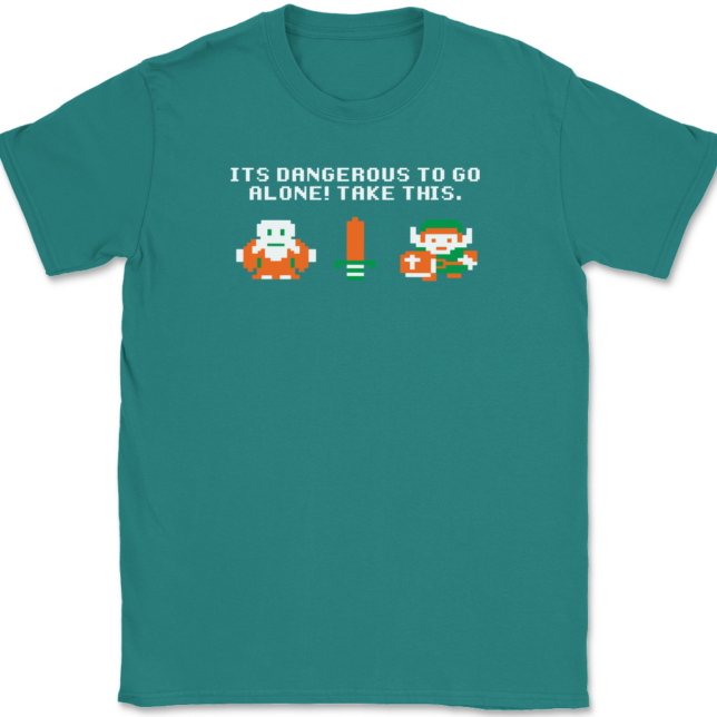 Take This It's Dangerous To Go Alone T-Shirt Mens Tee - Image 11