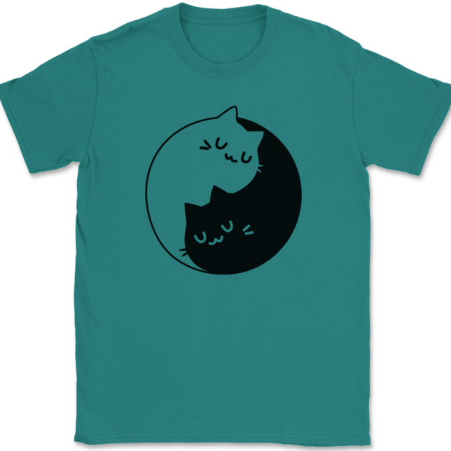 Yin Yang Cats T-Shirt Mens Tee - Image 11