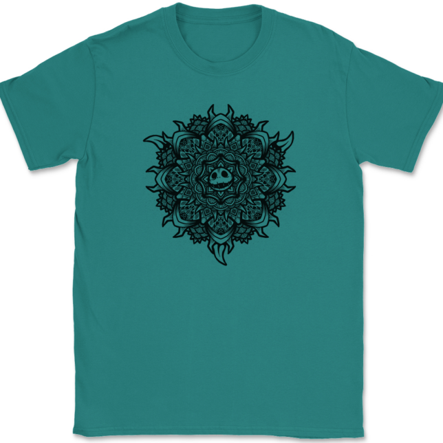 Skellington Mandala T-Shirt Mens Tee - Image 11