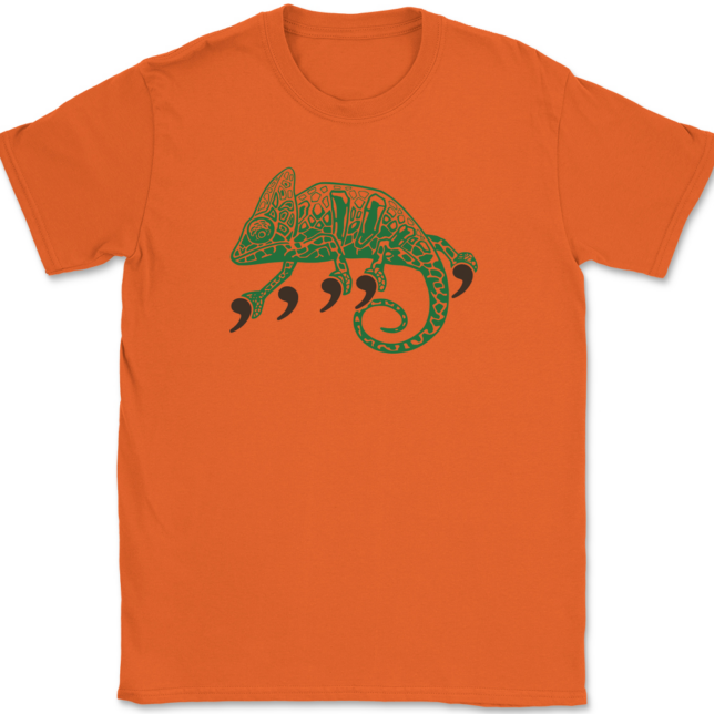 Comma Chameleon T-Shirt Mens Tee - Image 13