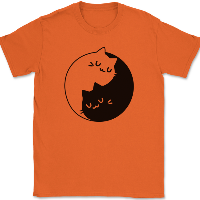 Yin Yang Cats T-Shirt Mens Tee - Image 13