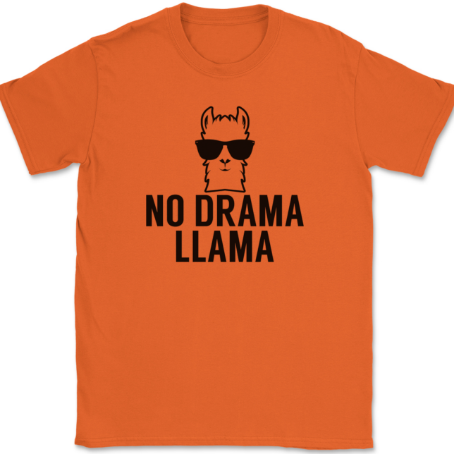 No Drama Llama T-Shirt Mens Tee - Image 13