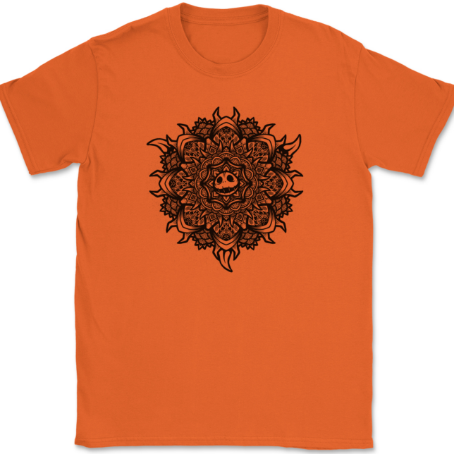 Skellington Mandala T-Shirt Mens Tee - Image 13