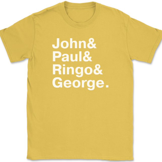 The Beatles Names T-Shirt Mens Tee - Image 14