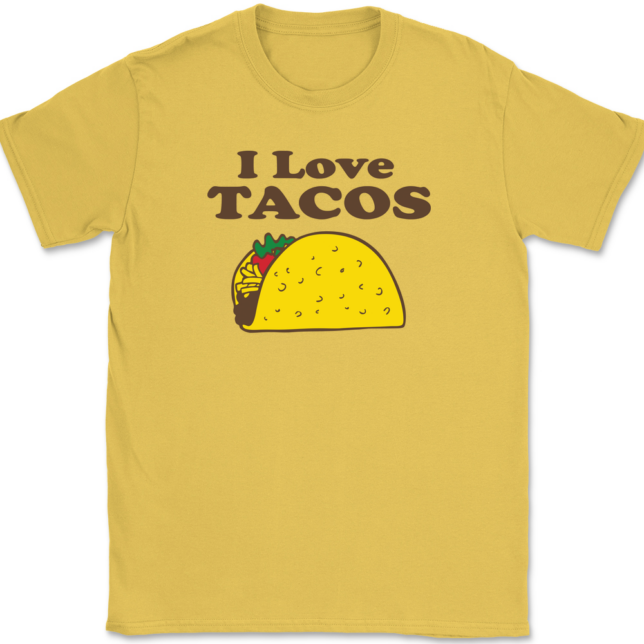 I Love Tacos T-Shirt Mens Tee - Image 14