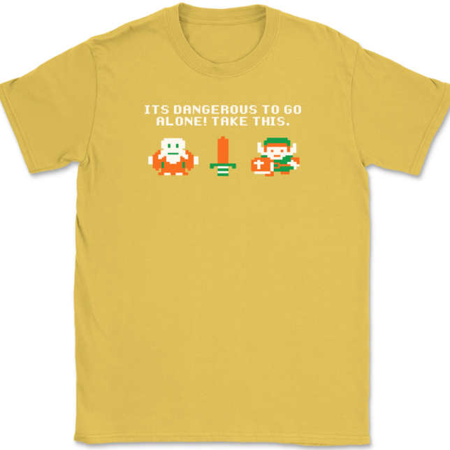 Take This It's Dangerous To Go Alone T-Shirt Mens Tee - Image 14