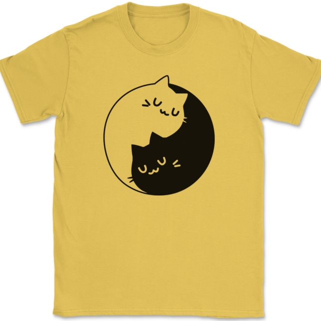 Yin Yang Cats T-Shirt Mens Tee - Image 14