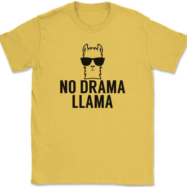 No Drama Llama T-Shirt Mens Tee - Image 14