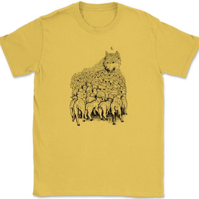 Wolf Mountain T-Shirt Mens Tee - Image 14