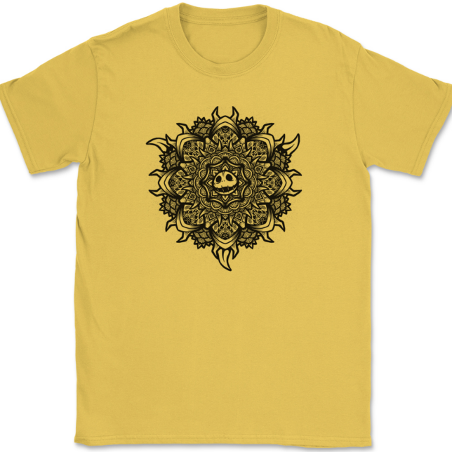 Skellington Mandala T-Shirt Mens Tee - Image 14