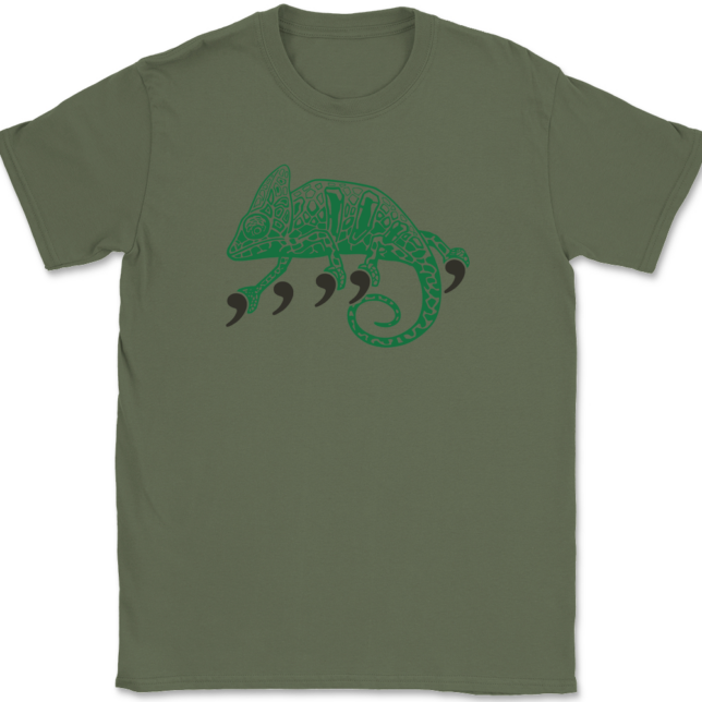 Comma Chameleon T-Shirt Mens Tee - Image 15