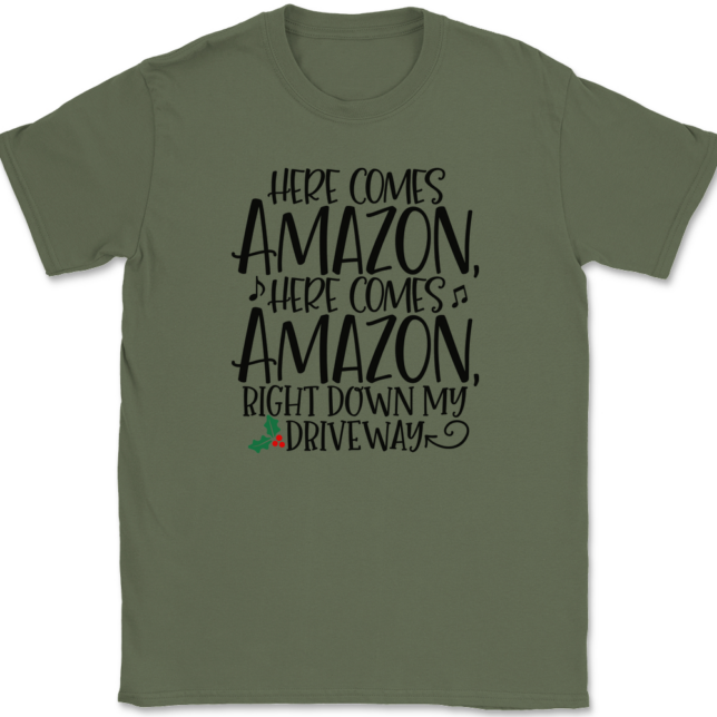 Here Comes Amazon T-Shirt Mens Tee - Image 15