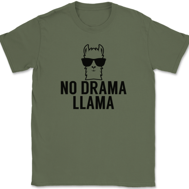 No Drama Llama T-Shirt Mens Tee - Image 15