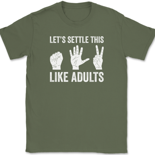 Let's Settle This Like Adults T-Shirt Mens Tee - Image 15