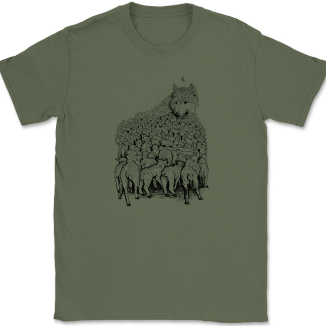 Wolf Mountain T-Shirt Mens Tee - Image 15