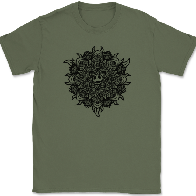 Skellington Mandala T-Shirt Mens Tee - Image 15