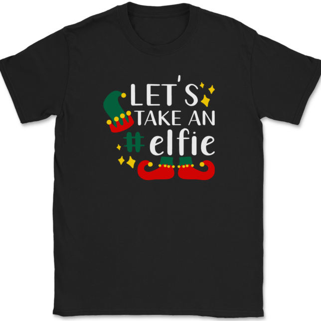 Let's Take An Elfie T-Shirt Mens Tee