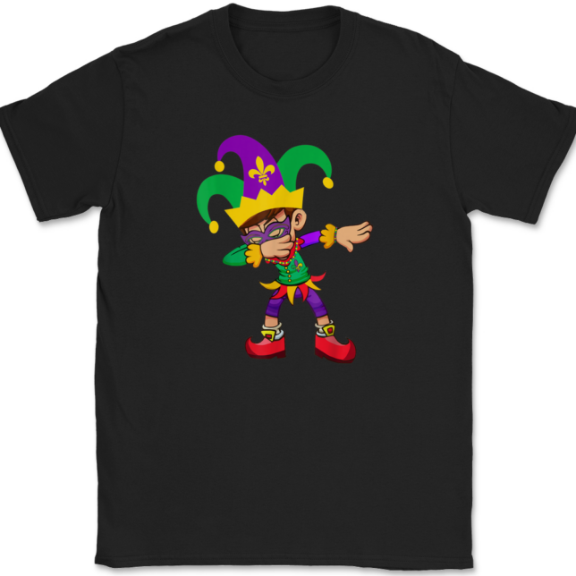 Dabbing Mardi Gras T-Shirt Mens Tee