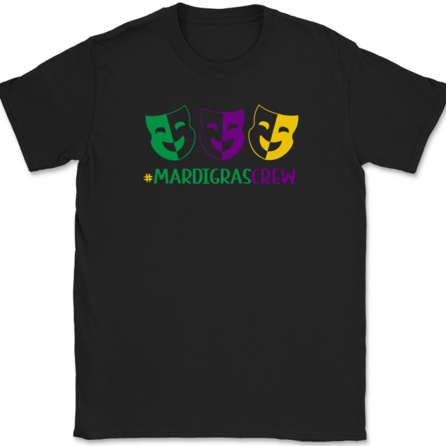 Hashtag Mardi Gras Crew T-Shirt Mens Tee