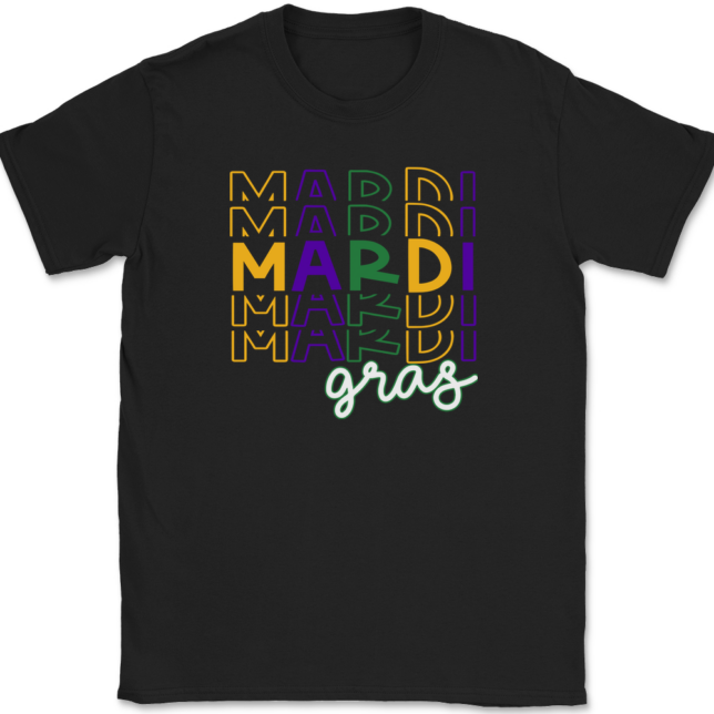 Mardi Gras Stack T-Shirt Mens Tee