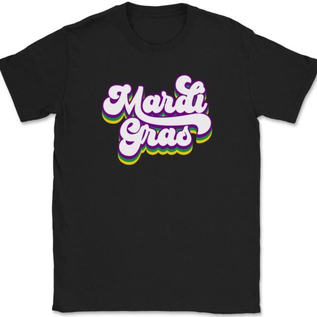 Mardi Gras Retro T-Shirt Mens Tee