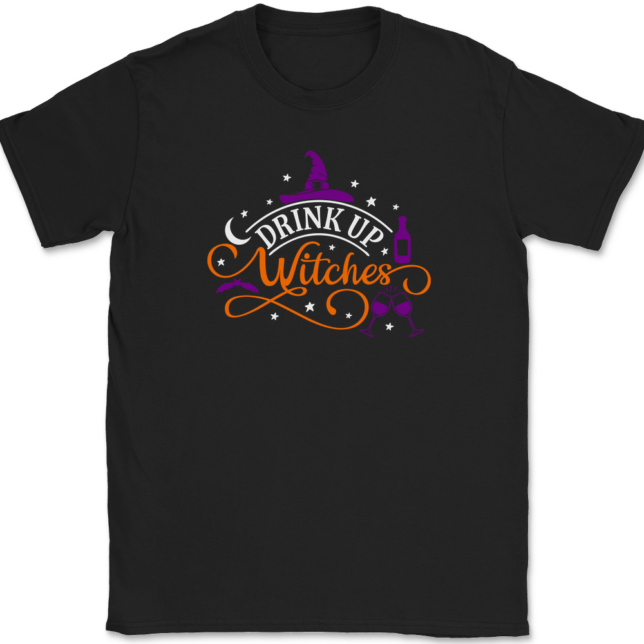 Drunk Up Witches T-Shirt Mens Tee