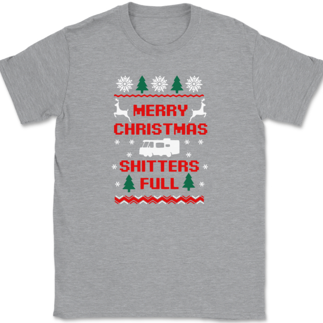 Merry Christmas Shitters Full T-Shirt Mens Tee - Image 2