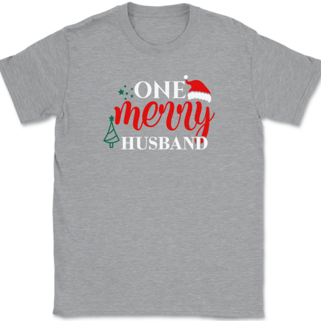 One Merry Husband T-Shirt Mens Tee - Image 2