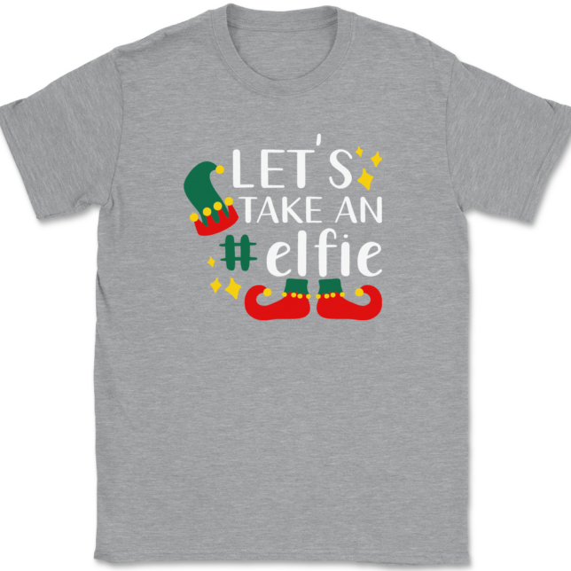 Let's Take An Elfie T-Shirt Mens Tee - Image 2