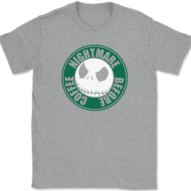 Nightmare Before Coffee T-Shirt Mens Tee - Image 2