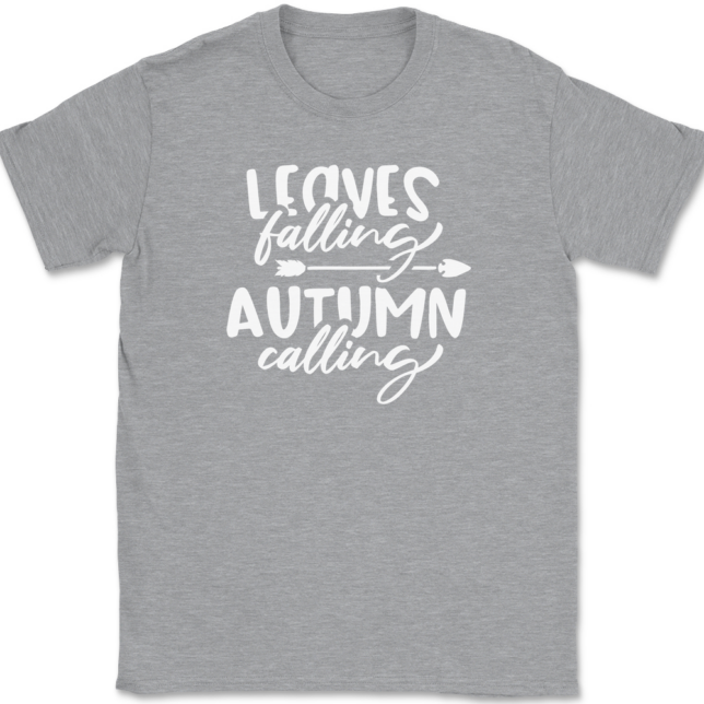 Leaves Falling Autumn Calling T-Shirt Mens Tee - Image 2