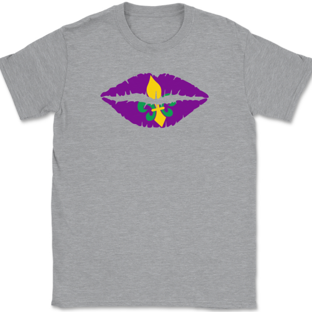 Fleur-de-Lips Mardi Gras T-Shirt Mens Tee - Image 2