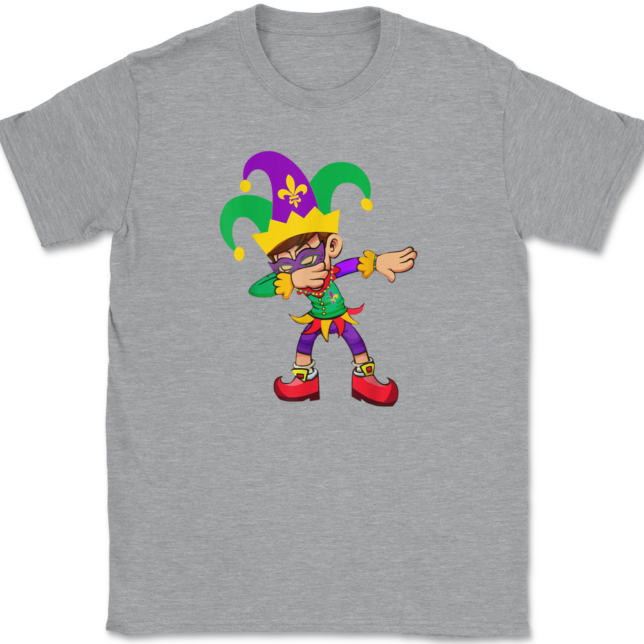 Dabbing Mardi Gras T-Shirt Mens Tee - Image 2