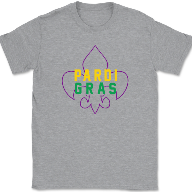 Mardi Gras Pardi Gras T-Shirt Mens Tee - Image 2