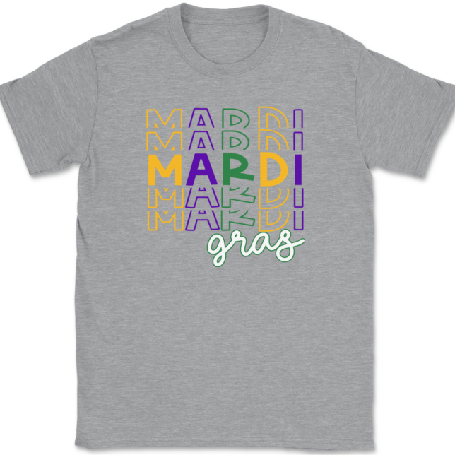 Mardi Gras Stack T-Shirt Mens Tee - Image 2