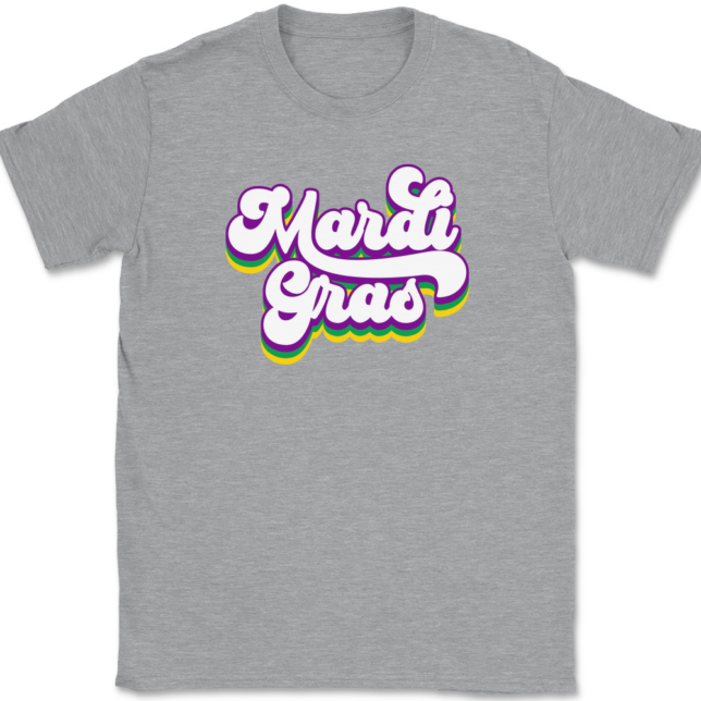 Mardi Gras Retro T-Shirt Mens Tee - Image 2