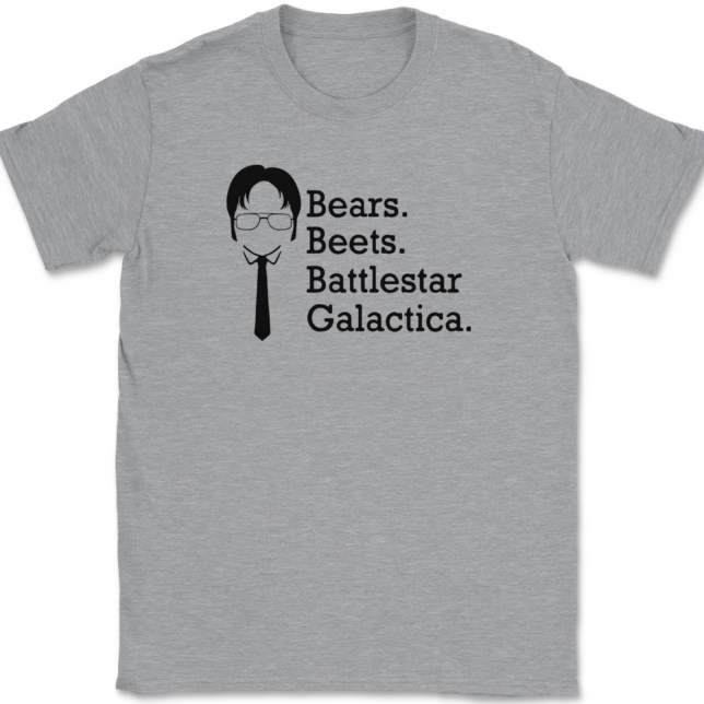 Bears Beets Battlestar Galactica T-Shirt Mens Tee - Image 2