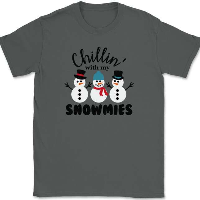 Chillin With My Snowmies T-Shirt Mens Tee - Image 3