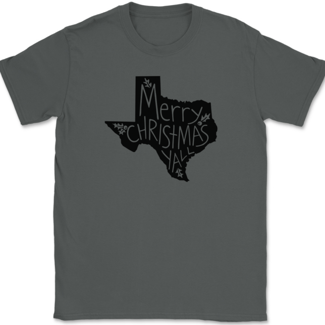 Texas Merry Christmas Yall T-Shirt Mens Tee - Image 3